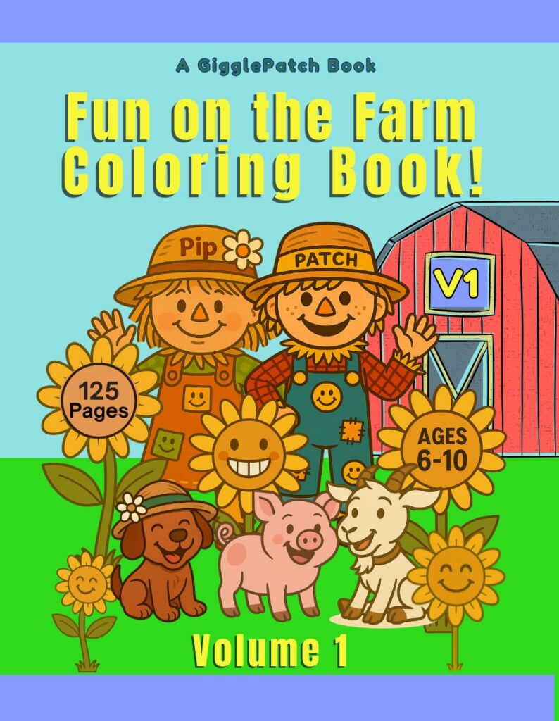 Gigglepatch Farm Fun Coloring book